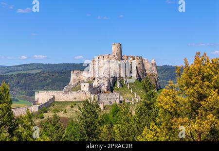 Burgruinen von Spissky Hrad Stockfoto