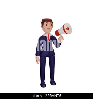 Charakter mit Geschäftskonzept Stockfoto