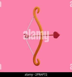 Pfeil und Bogen mit valentinstag-Konzept Stockfoto