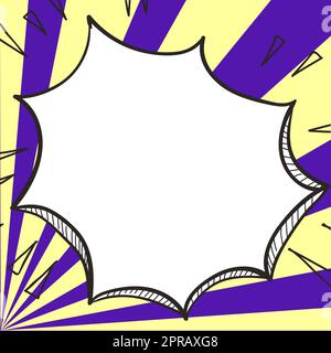 Rahmen Im Comicdesign. Schönes Bilderrahmen-Set Mit Boom Bubbles Für Design Collage, Lustige Niedliche Comic-Fotosammlung Für Kinder, Designzeichnung Stockfoto