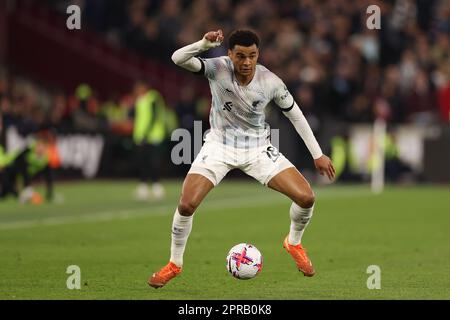 London Stadium, London, Großbritannien. 26. April 2023. Premier League Football, West Ham United gegen Liverpool; Cody Gakpo von Liverpool Credit: Action Plus Sports/Alamy Live News Stockfoto