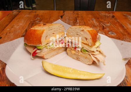 Truthahn Bacon Club Sandwich Stockfoto