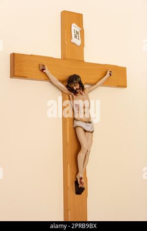 Jesus Christus am Kreuz. Stockfoto