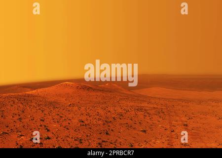 Die Oberfläche des Planeten Mars. Elemente dieses Bildes lieferten die NASA. Hochwertiges Foto Stockfoto