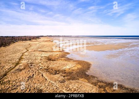 Ostküste von Jütland, Dänemark. Die Ostküste von jütland mit Blick auf Kattegat. Stockfoto