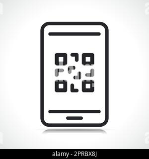 Code-Scan am Telefon Stock Vektor