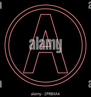 Neon Trockenreinigung mit beliebiger Lösung Kleidung Pflege Symbole Waschen Konzept Wäschesymbol rot Farbe Vektor Abbildung flach Stock Vektor