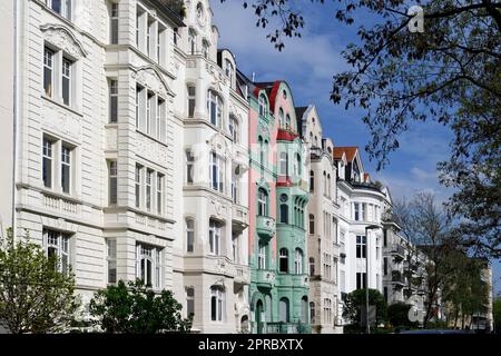 Fassaden schöner Jugendstilhäuser in kölns südstadt Stockfoto