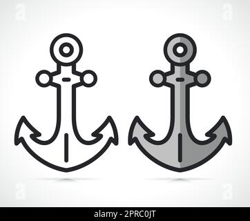 Nautischer Anker – flache Designidee Stock Vektor