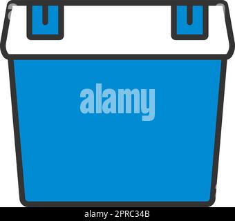 Symbol Des Fischens Geöffnete Schachtel Stock Vektor