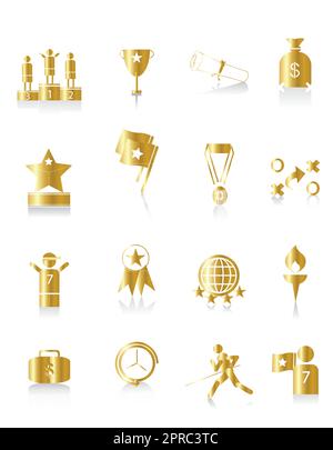 Set mit goldenen Sportlegenden Stock Vektor