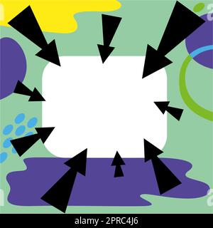 Rahmen Im Comicdesign. Schönes Bilderrahmen-Set Mit Boom Bubbles Für Design Collage, Lustige Niedliche Comic-Fotosammlung Für Kinder, Designzeichnung Stock Vektor