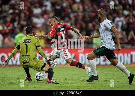 Rio De Janeiro, Brasilien. 26. April 2023. RJ - RIO DE JANEIRO - 26/04/2023 - COPA DO BRASIL 2023, FLAMENGO X MARINGA - Everton Cebolinha Flamengo-Spieler während eines Spiels gegen Maringa im Maracana-Stadion für die Copa do Brasil-Meisterschaft 2023. Foto: Thiago Ribeiro/AGIF/Sipa USA Guthaben: SIPA USA/Alamy Live News Stockfoto