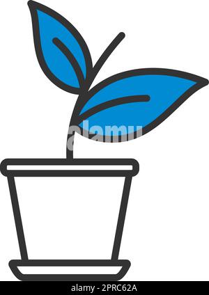 Symbol „Pflanze In Blumentopf“ Stock Vektor