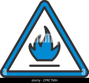 Symbol Für Entzündliche Stoffe Stock Vektor