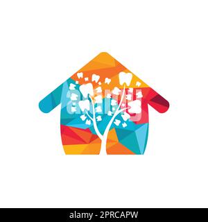 Dentalbaum-Vektor-Logo-Design-Vorlage. Vorlage für Vektorlogo von Dentrees. Stock Vektor