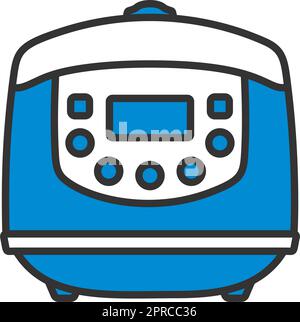 Symbol Für Mehrkochermaschine In Der Küche Stock Vektor