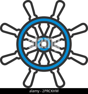 Symbol Des Lenkrads Stock Vektor