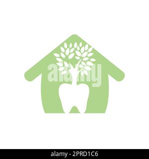 Dentalbaum-Vektor-Logo-Design-Vorlage. Vorlage für Vektorlogo von Dentrees. Stock Vektor