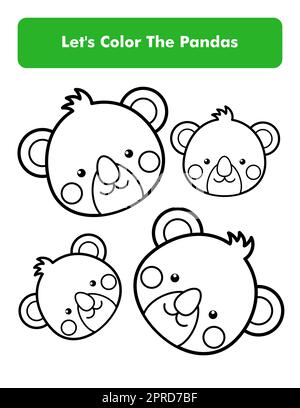 Niedliche Koala Malbuchseite Im Letter-Format. Untergeordnetes Arbeitsblatt Zum Ausmalen. Hochwertiges Vektorelement. Stock Vektor