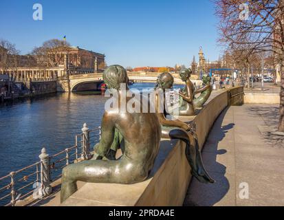 Bronzeskulpturen in Berlin Stockfoto