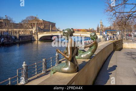 Bronzeskulpturen in Berlin Stockfoto