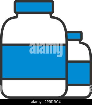 Symbol Für Den Behälter „Pillen“ Stock Vektor