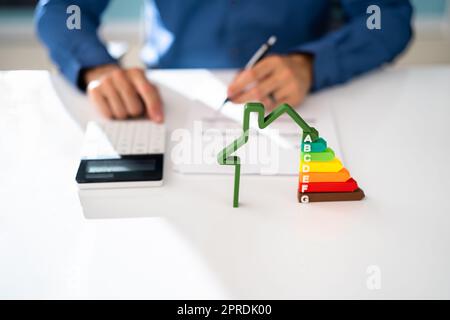 Energy Efficient House Audit Stockfoto