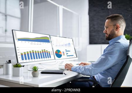Geschäftsmann-Analyst Stockfoto