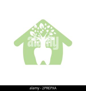 Dentalbaum-Vektor-Logo-Design-Vorlage. Vorlage für Vektorlogo von Dentrees. Stock Vektor