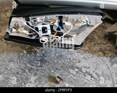 Lampensatz für Kraftfahrzeuge Stockfoto