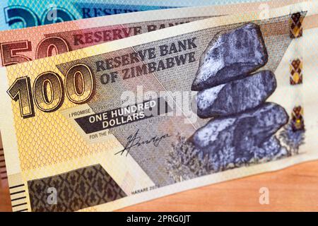 Simbabwe Geld neue Banknotenserie Stockfoto