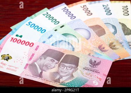 Indonesisches Geld - Rupiah - neue Serie von Banknoten Stockfoto