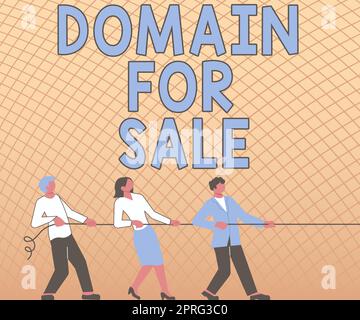 Sign Display Domain for Sale, Business Overview Website zum Kauf verfügbar Webseite wird nicht verwendet Paar leere Chat-Blasen, die dies repräsentieren Stockfoto