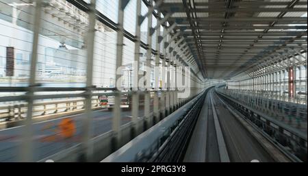 Tokio, Japan, 07. Juli 2019: Japan vom Transit System aus gesehen Stockfoto