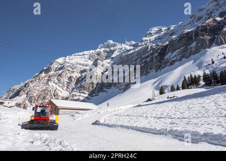 Schwaegalp und Saentis im Winter, Kanton Appenzell-Ausserrhoden, Schweiz Stockfoto