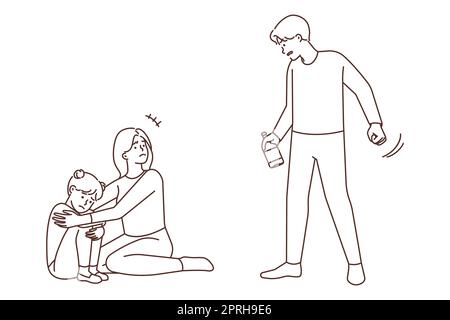 Ein müder junger Mann sitzt am Schreibtisch und arbeitet an einem Computer und hat Rückenschmerzen. Ein erschöpfter Kerl, der sein Notebook benutzt, hat Probleme mit Schmerzen in sitzender Position. Vektor krank Stockfoto