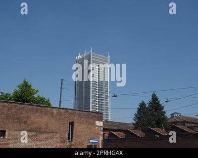 Intesa San Paolo Wolkenkratzer in Turin Stockfoto