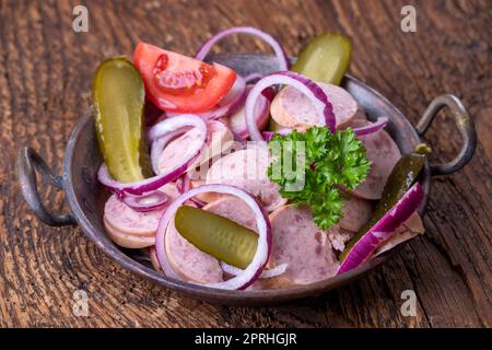 Bayerischer Wurstsalat Stockfoto