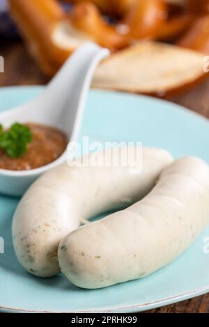 Bayerische Weißwürste Stockfoto