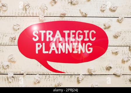 Das Schild zeigt die Operationsprioritäten der Strategic PlanningOrganizational Management -Aktivität an. Konzept - Bedeutung der Aktivitätsprioritäten der Organisationsverwaltung Stockfoto