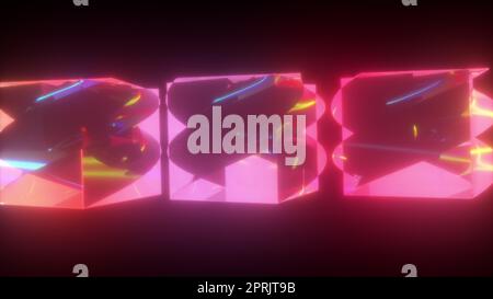 Glänzendes Neon. Computer erzeugt 3D Rendering Stockfoto