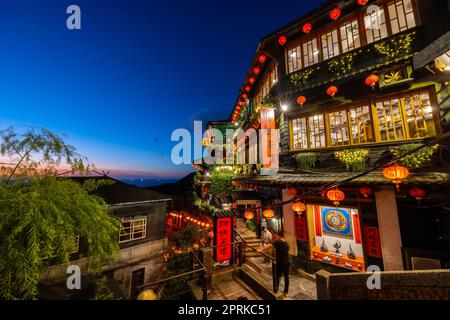 Jiufen, Taiwan, 07. August 2022: Kleines Dorf in jiufen von taiwan Stockfoto