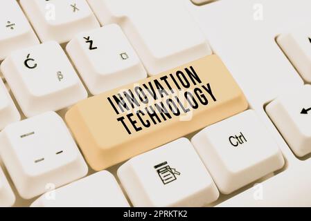 Konzeptionelle Darstellung Innovationstechnologie, konzeptionelles Foto Neue Idee oder Methode technischer oder wissenschaftlicher Natur Stockfoto