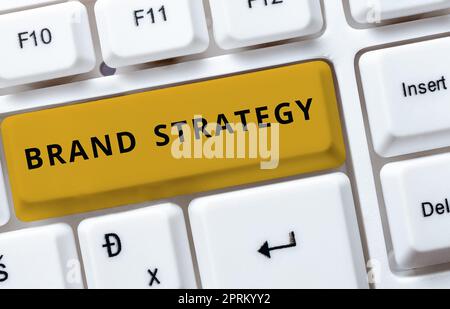 Handschrift Text Brand Strategy, Konzeptfoto extrem interessiert an etwas wollte es sehr Abstrakt Schreibkraft Üben Speed Typing, Progr Stockfoto