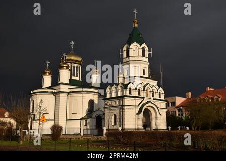 Sokółka, eine Stadt in Podlasie, Ostpolen: Die orthodoxe Kirche Stockfoto