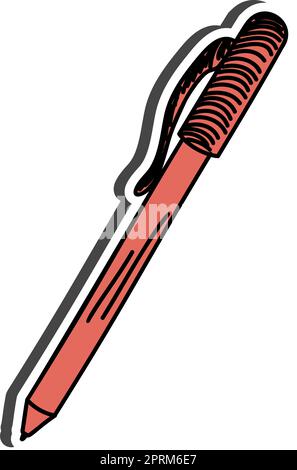 Stift-Aufkleber Stock Vektor