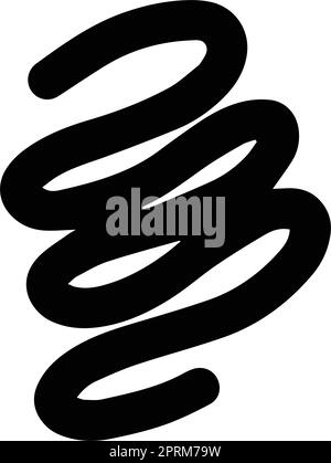 Abstrakte handgezeichnete Kritzelkollektion, Vektorkollektion mit modernen und zeitgenössischen Designelementen für Poster-, Wandgemälde- und Druckkollektionen in einer Glyphe-Illustration Stock Vektor