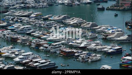 Aberdeen, Hongkong 24. August 2020: Hong Kong Yacht Club Stockfoto