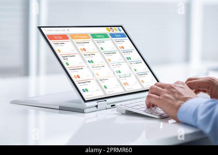 Scrum Manager Agile Software Project Stockfoto